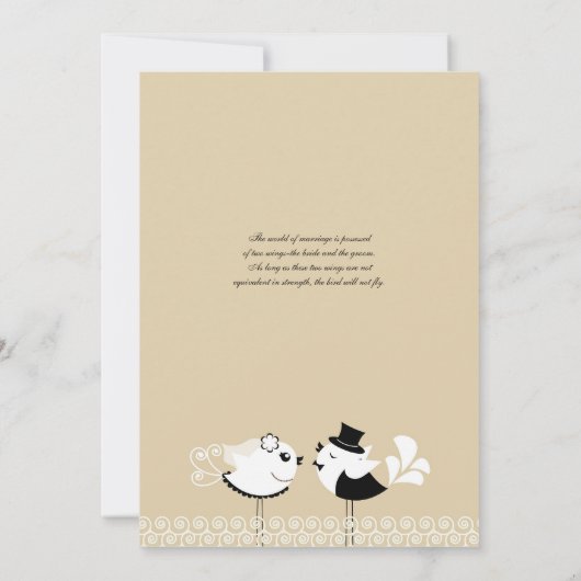 Hochbräute und Raubvögel Einladung (Rückseite)