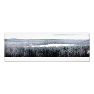 Hochbrücke mit Schnee Fotodruck