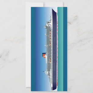 Hochdetailliertes Kreuzfahrtschiff Einladung