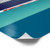 Hochdetailliertes Kreuzfahrtschiff Poster (Ecke)