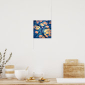 Hochenergetisches Wurmloch Abstractes Hintergrundb Poster (Küche)