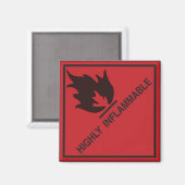 hochentzündlich magnet (Vorderseite/Rückseite)
