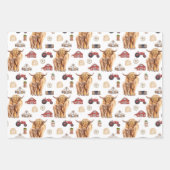 Hochfarbene Kühe und Kalb Geschenkpapier Set (Vorderseite)