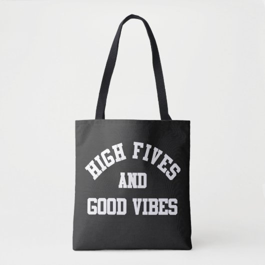 Hochfives und gute Vibes Tasche (Vorderseite)