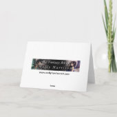 Hochfliegende Eulen-und Fee-Kunst-Karte durch Karte (Rückseite)