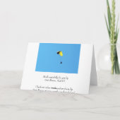 Hochfliegende Geburtstags-Karte Karte (Rückseite)