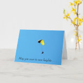 Hochfliegende Geburtstags-Karte Karte (Gelbe Blume)