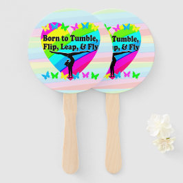 HOCHFLIEGENDE GYMNASTIK-QUEEN FÄCHER