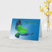 Hochfliegender Absolvent Karte (Gelbe Blume)