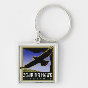 Hochfliegender Falke-Weinberg-Schlüsselanhänger Schlüsselanhänger
