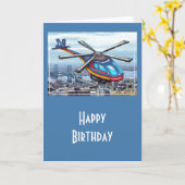 Hochfliegender Hubschrauber über Autobahnen Karte (Gelbe Blume)