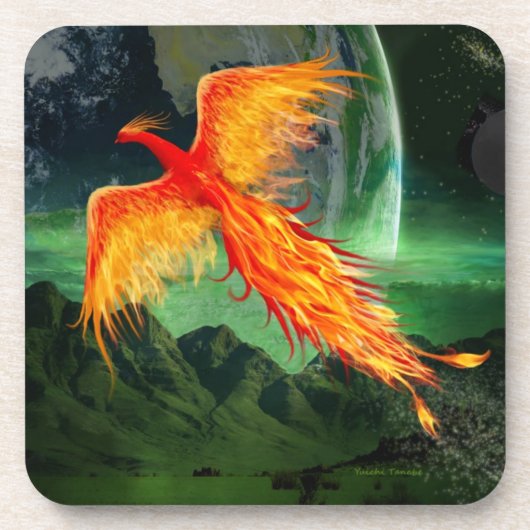 Hochfliegender Phoenix Untersetzer (Vorderseite)