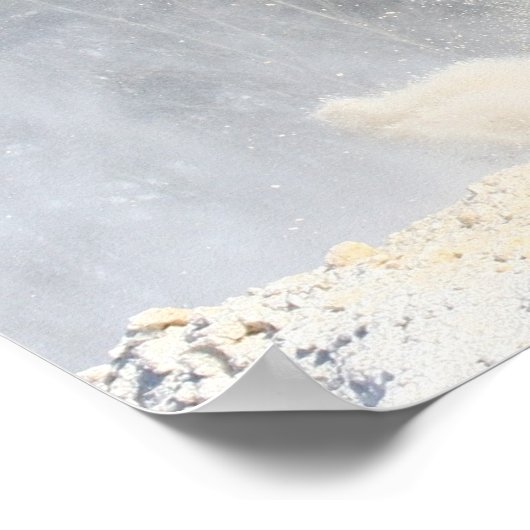 Hochfliegender Snowmobile Print Poster (Ecke)