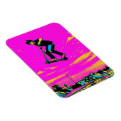 Hochfliegender Stunt - Rollerfahrer Magnet (Rechte Seite)