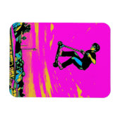 Hochfliegender Stunt - Rollerfahrer Magnet (Horizontal)