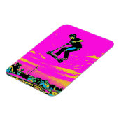 Hochfliegender Stunt - Rollerfahrer Magnet (Linke Seite)