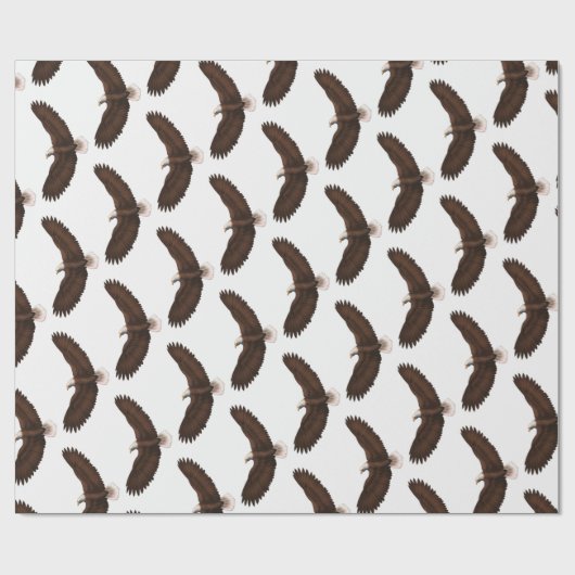 Hochfliegender Weißkopfseeadler Geschenkpapier (Flach)