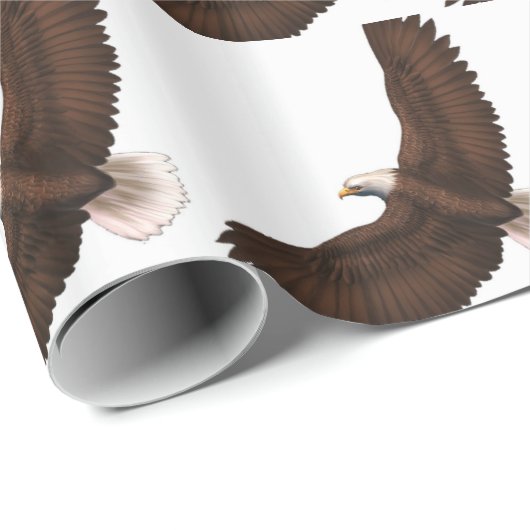Hochfliegender Weißkopfseeadler Geschenkpapier (Rolleneckpunkt)