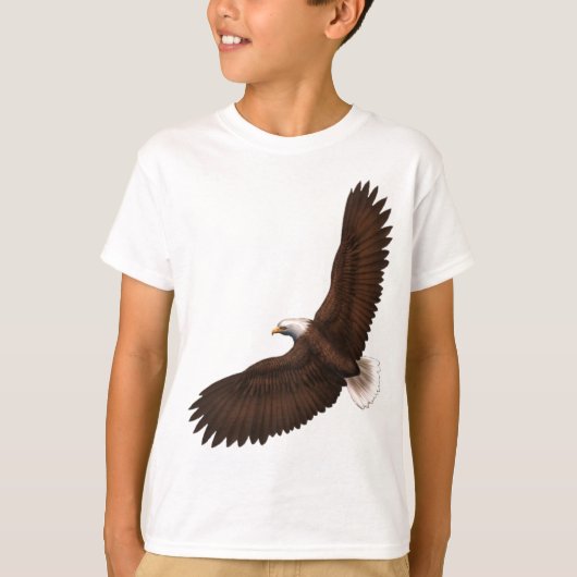 Hochfliegender Weißkopfseeadler T-Shirt (Vorderseite)