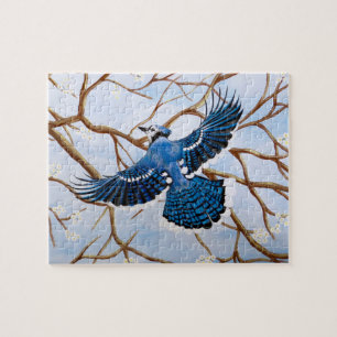 Hochfliegendes blaues Jay Puzzle