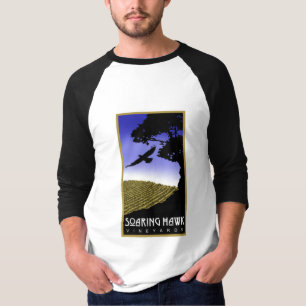 Hochfliegendes Falke-Weinberg-Baseball-Shirt T-Shirt