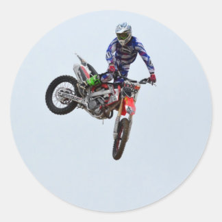 Hochfliegendes Motocross Runder Aufkleber