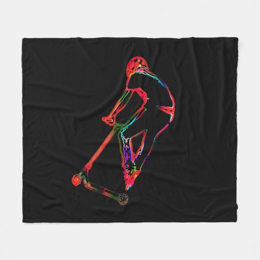 Hochfliegendes Scootering - Scooter Boy Fleecedecke (Vorderseite (Horizontal))