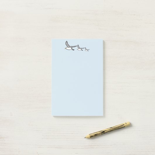 Hochfliegendes Vogeldesign Post-it Klebezettel (Auf Schreibtisch)