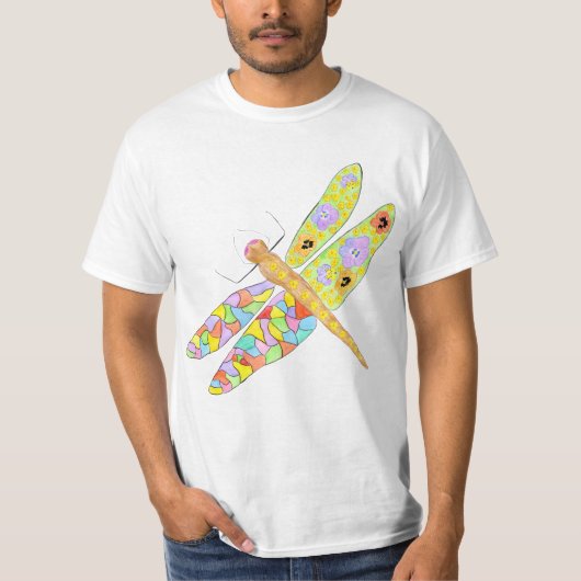Hochflieger florale Libellen T-Shirt (Vorderseite)