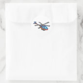 Hochfliegerhubschrauber Runder Aufkleber (Tasche)
