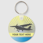 Hochflügel-Luftfahrzeug - benutzerdefinierter Text Schlüsselanhänger (Vorderseite)