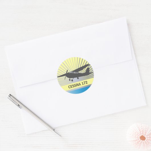 Hochflügel Runder Aufkleber (Umschlag)