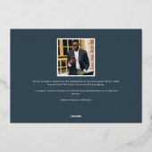 Hochformat | Ankündigung von Foto Foil Abschluss (Rückseite)