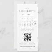 Hochformat-Kalender Save-the-Date-Fotokarte Save The Date (Rückseite)