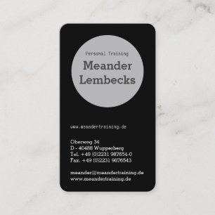 Hochformat Typhoheit Visitenkarte