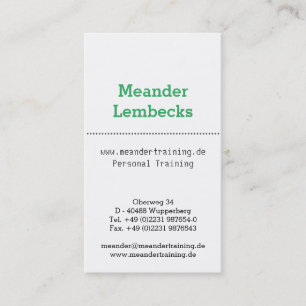 Hochformat Typhoheit Visitenkarte