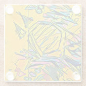 Hochfrequenzen Gold Glass Untersetzer (Rückseite)