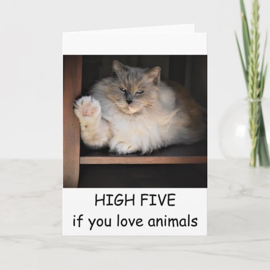 HOCHFÜNF, wenn Sie Tiere Liebe, Karte (Vorderseite)