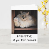 HOCHFÜNF, wenn Sie Tiere Liebe, Karte (Gelbe Blume)