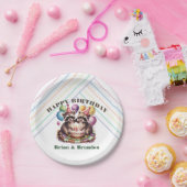 Hochfünfjährige Geburtstagsparty-Zwillinge Mapache Pappteller (Party)