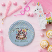 Hochfünfjährige Geburtstagsparty-Zwillinge Mapache Pappteller (Party)