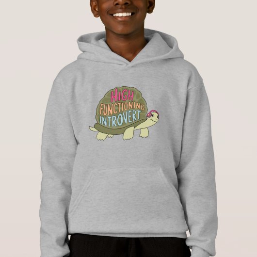 Hochfunktionierende Introvertierte Turtle Hoodie (Vorderseite)