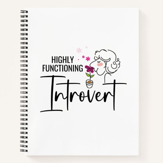 Hochfunktionierendes Introvert-Notebook Notizblock (Vorderseite)