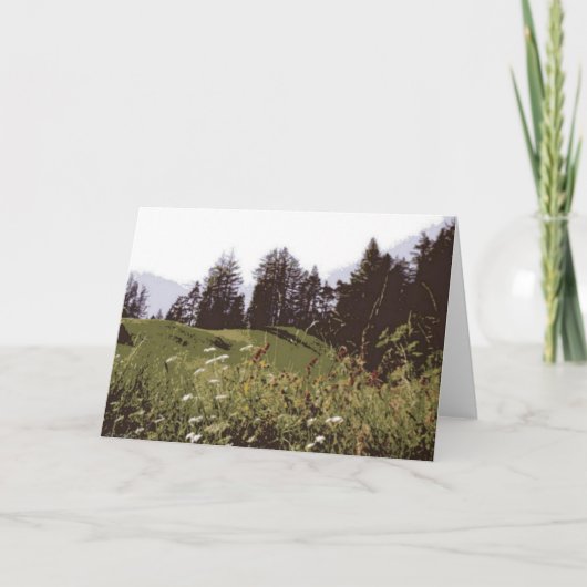 Hochgebirge Paradies Grußkarte Feiertagskarte (Vorderseite)