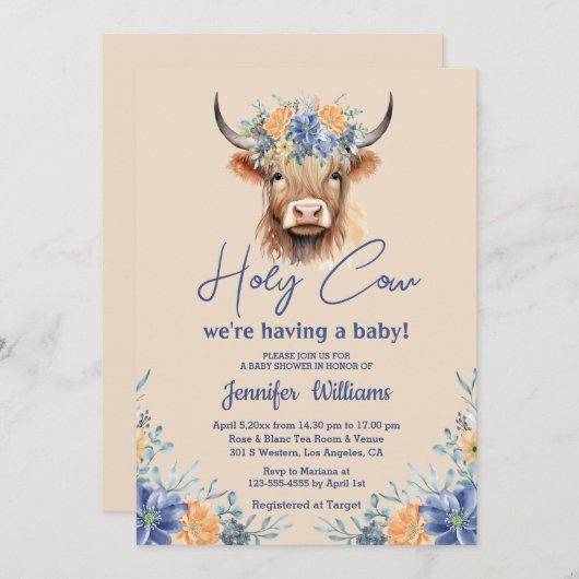 Hochgebirgsdusche Einladung (Vorne/Hinten)