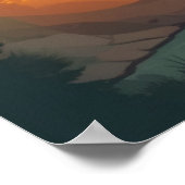 HochgebirgsIllustration: Detaillierte Landschaft Poster (Ecke)