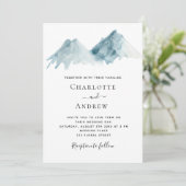 Hochgebirgslandschaft Blaue Natur Einladung (Stehend Vorderseite)