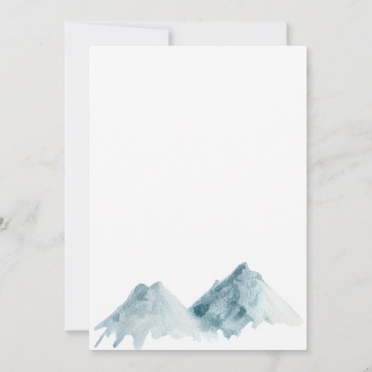 Hochgebirgslandschaft Blaue Natur Einladung (Rückseite)