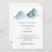 Hochgebirgslandschaft Blaue Natur Einladung (Vorne/Hinten)