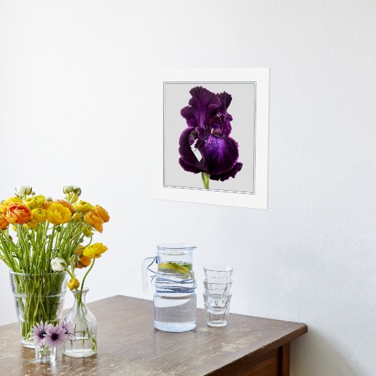 Hochgeblähtes Irisfolientext Druckposter Foliendrucke (Ablage(Küche))